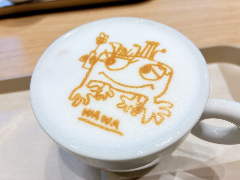 木梨憲武展 大阪 コラボメニュー「イチリンザシファミリーカプチーノ」