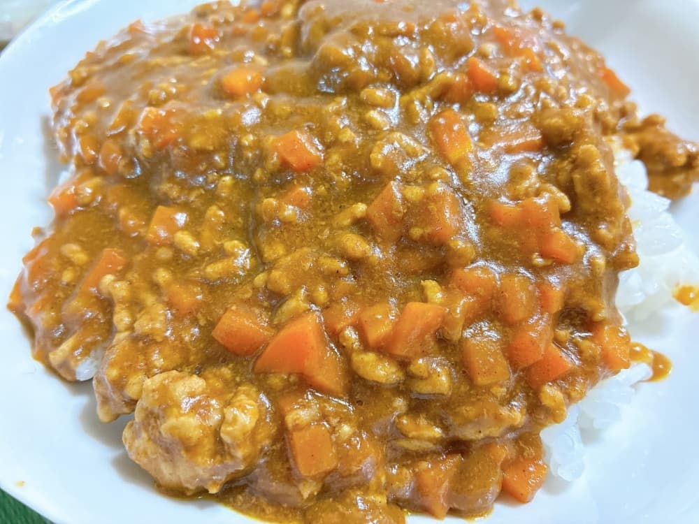 レンジで作るキーマカレー
