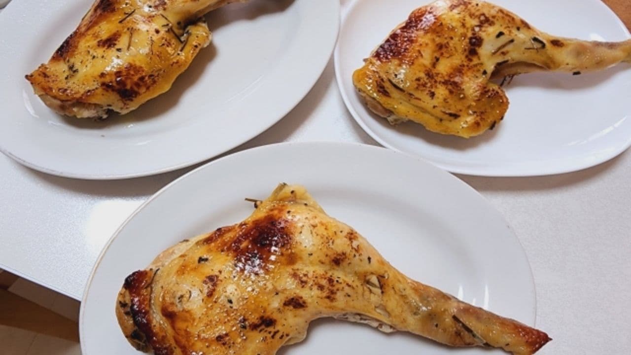ジューシーなローストチキン